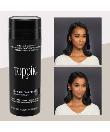 Toppik Hair Building Fibers Black - 0.97 oz (27.5 g) | Thicker, Fuller Hair - Buy Online on SooperMarket.com