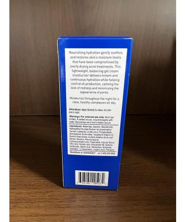 PanOxyl PM Balancing Repair Moisturizer | Hydrating Face Moisturizer for Acne Prone and Dry Skin | With Ceramides and Cica | Non-Comedogenic Night Face Moisturizer | 3 oz - Buy Online on SooperMarket.com
