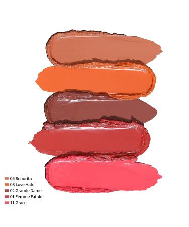 Oulac 2 in 1 Lipstick and Lip Balm - Juicy Glossy Lip Care for Smooth, Hydrated Lips - Vegan Formula (02 Grande Dame Plummy Terracotta) - Buy Online on SooperMarket.com