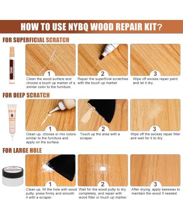 Wood Furniture Repair Kit - 41 Piece Laminate & Vinyl Floor Repair Set for Scratches Cracks & Touch-Ups | Restore Hardwood Tables Doors & Cabinets - Buy Online on SooperMarket.com