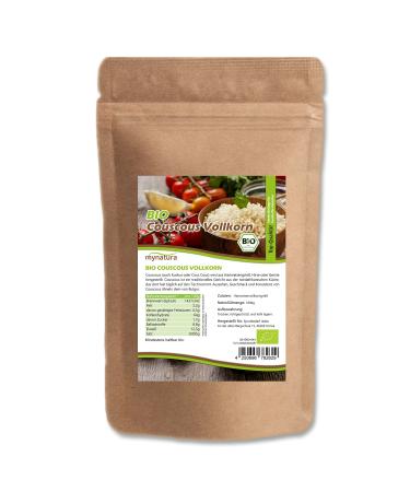 Mynatura organic couscous whole grain I hard wheat whole grain semolina I Moroccan cuisine I cook i vegetable i fatty tasty taste i in the bag (2000g)