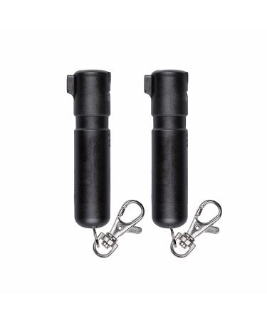 SABRE Mighty Discreet Pepper Spray, Protect Against Multiple Threats with 16 Bursts, Ultra-Compact Design Is Easiest To Carry, 40 Percent Smaller Than Other Pepper Sprays, UV Marking Dye, Snap Clip Black 2 Pack