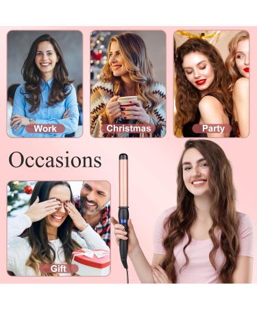 Buy Professional 32mm Hair Curling Wand | Ceramic Curling Iron for Big Curls | Adjustable Temperature & Dual Voltage | Safe & Easy to Use - Buy Online on SooperMarket.com