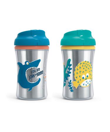 First Essentials by NUK Fun Grips Hard Spout Sippy Cup in Assorted Colors and Patterns 9 oz. 2-Pack