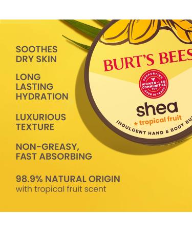 Burt's Bees Shea + Tropical Fruit Indulgent Hand and Body Butter - 11 Oz. - Buy Online on SooperMarket.com