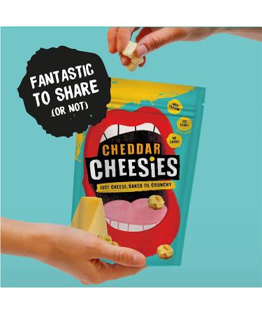 CHEESIES Cheddar Crunchy Cheese Keto Snack 100% Cheese Sugar Free Gluten Free No Carb High Protein Vegetarian | 2.1oz (Pack of 9) - Buy Online on SooperMarket.com
