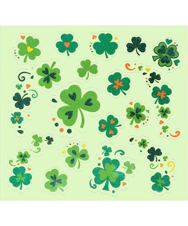 340 Pcs Shamrock Glitter Body Jewelry Stickers | St. Patrick's Day Accessories | Glitter Face & Clover Stickers for Women | Parade Party Favors & Decorations - Buy Online on SooperMarket.com