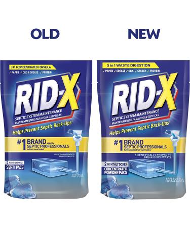 RID-X Septic Treatment Septi-Pacs - 2 Month Supply (2.1 oz) | Pack of 1 - Buy Online on SooperMarket.com