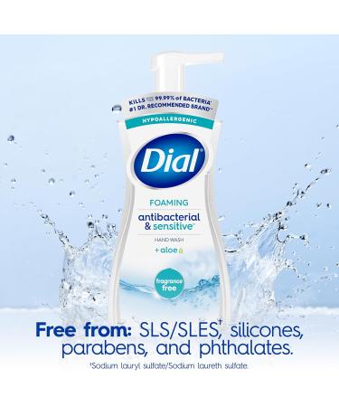 Dial Antibacterial & Sensitive Foaming Hand Wash -Fragrance Free - 7.5 fl oz (Pack of 6) - Buy Online on SooperMarket.com