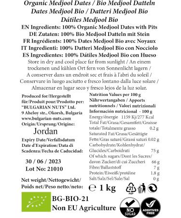 1 kg Organic Fresh Medjool Dates Classic Medium - Buy Online on SooperMarket.com