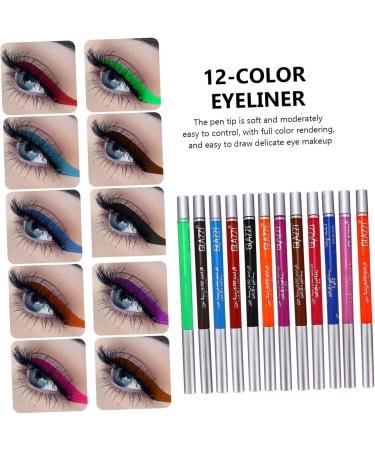 12 Pcs 1 Set color eye shadow set eyeliner creative eyeliners to rotate liquid eyeliner - Buy Online on SooperMarket.com