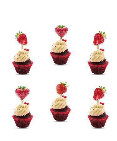 Seyal Real Strawberry Cupcake Topper