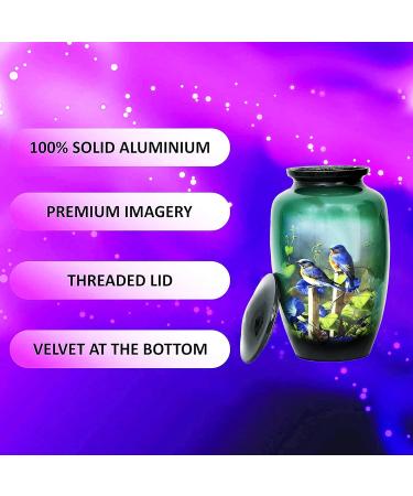 HLC URNS Lovely Humming Bird Adult Cremation Urn for Human Ashes - Adult Funeral Urn Handcrafted - Affordable Urn for Ashes (Adult (200 lbs) 10.5 x 6 Lovely Humming Bird Cremation Urn) - Buy Online on SooperMarket.com