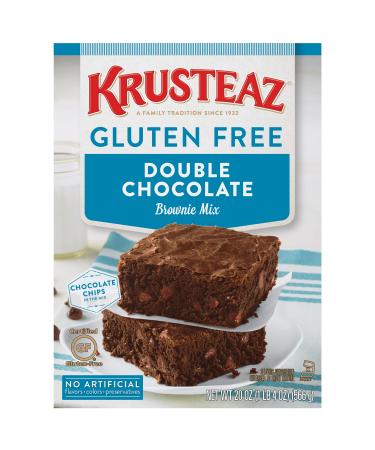 Krusteaz Gluten Free Double Chocolate Brownie Mix, Includes Chocolate Chips, 20 oz Box