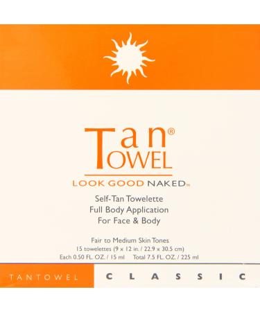 Tan Towel Full Body Classic Creme 15 Count