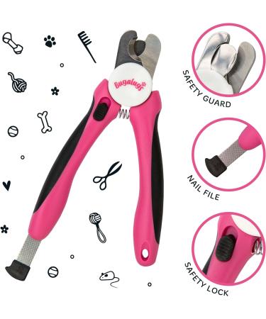 BUGALUGS Dog & Cat Nail Clippers - Nail Trimmer with Safety Guard & File for Grooming Medium to Large Pets - Buy Online on SooperMarket.com