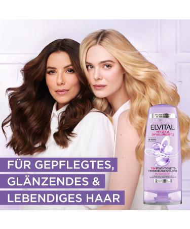 L'Or al Paris Elvital Moisturizing Rinse Conditioner 250ml | Shiny Hair & Hydration with Hyaluronic Acid - Buy Online on SooperMarket.com