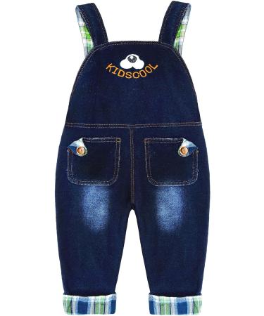 KIDSCOOL SPACE Baby Denim Overalls | 3D Cute Cartoon Knitted Jean Dungarees | Blue-6032 | 2-3 Years - Buy Online on SooperMarket.com