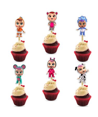 Seyal Cry Babies Cupcake Topper Seyal Cry Babies Cupcake Decoration