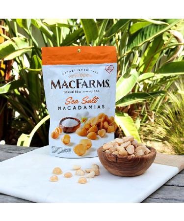 MacFarms Sea Salt Macadamia Nuts - 4 oz (Pack of 3) - Premium Hawaiian Nuts with Sea Salt - Healthy Snack Option - Buy Online on SooperMarket.com