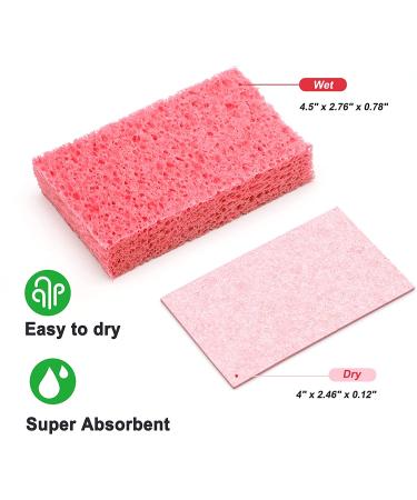 ARCLIBER Cellulose Heavy Duty Kitchen Sponges - 6 Pack, Multicolor - Scrub Tough Messes Without Scratching - Buy Online on SooperMarket.com