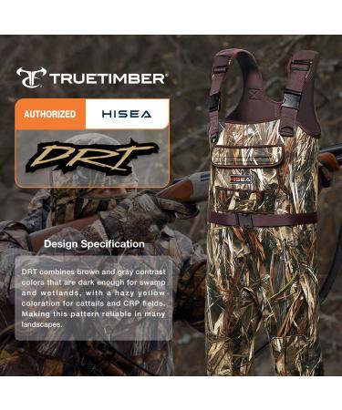 HISEA Neoprene Chest Waders with Boots - Truetimber Drt Camo, Size 11 | Men's Duck Hunting Waders - Buy Online on SooperMarket.com