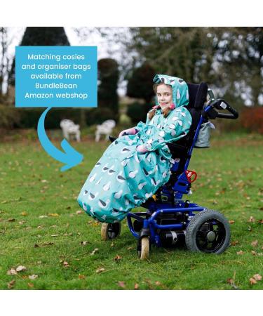 BundleBean Kids Wheelchair Poncho | Waterproof Rain Poncho for Ages 4-11 Years | Universal Fit with Peaked Hood | Seagulls Design - Buy Online on SooperMarket.com