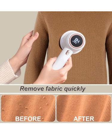 Rechargeable Fabric Shaver & Lint Remover | Cordless Electric Sweater Lint Shaver with 6-Leaf Stainless Steel Blades for Clothes & Furniture - Buy Online on SooperMarket.com