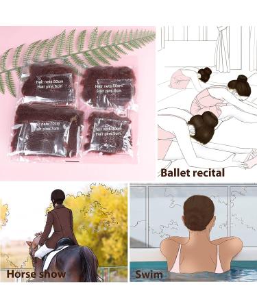 Teenitor 40pcs Invisible Hair Nets & 80pcs Bobby Pins for Ballet Recital - Brown - Buy Online on SooperMarket.com