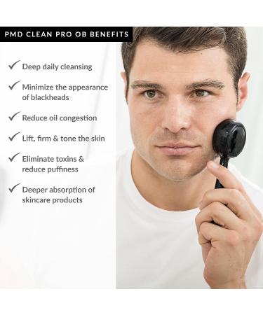 PMD Clean Pro OB: Silicone Brush & Obsidian Gemstone Massager for Clear, Youthful Skin - SonicGlow Vibration - Waterproof - Buy Online on SooperMarket.com