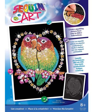 Sequin Art Blue, Love Birds, Sparkling Arts and Crafts Picture Kit, Creative Crafts