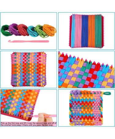 Aodaer 288 Pieces Loom Potholder Loops | Elastic Weaving Craft Refill Kit | Multiple Colors for DIY Crafts | Compatible with 7 Inch Loom - Buy Online on SooperMarket.com