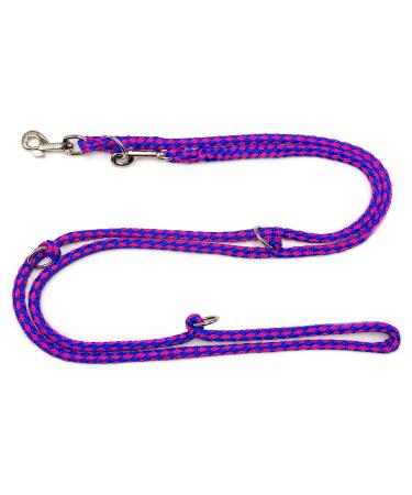 Dogeline Double leash Practice line for medium dogs up to 45 kg over 39 colors very stable (3.50 m malibu) 3.50 m blue-lilac