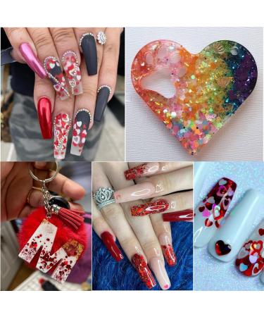 4 Boxes Heart Nail Glitter Sequins - Holographic Butterfly Star Chunky Flakes for Nails Art, Resin, Crafts & Makeup - Buy Online on SooperMarket.com