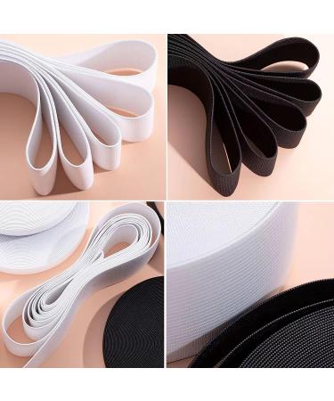 XKDOUS 1 Inch White Knit Elastic Band - 14 Yards | High Elasticity for Sewing Waistband & Pants - Buy Online on SooperMarket.com