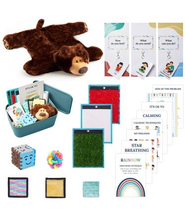 Soothing corner |Soothing corner accessory |Seastation set contains soothing posters sensor toys complained lap pillow for children |Calm Down Corner Set 1