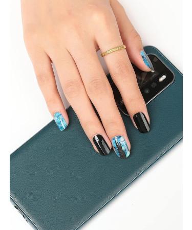 Kalolary Gel Nail Polish Strips Nail Gel Art Sticker Waterproof Full Nail Wraps Decal Sets with Scissors Nail File and Stick for Women Girls Nail Art Decor (UV/LED Lamp Required)-12 - Buy Online on SooperMarket.com