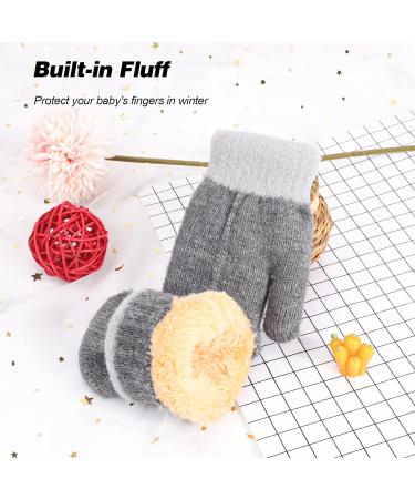 QKURT 3 Pairs Toddler Mittens - Lined Fleece Thermal Kids Gloves for 3-5 Years Old Boys and Girls - Buy Online on SooperMarket.com