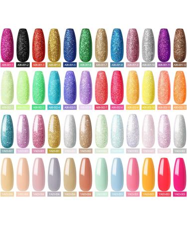 COSCELIA Acrylic Nail Powder Set with Nail Decoration Powder Rainbow Colors and Nude Colors Acrylic Powder Professional Starter Kit Gift for Women Home and Salon Use Nail Art Design - Buy Online on SooperMarket.com