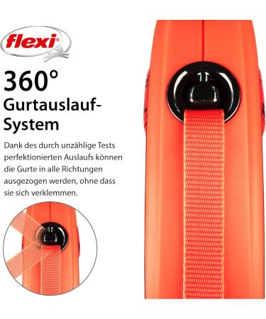 Flexi XT00T3-251-OR Xtreme XS 3m Orange Leash - Durable & Lightweight for Small Dogs | International Shipping - Buy Online on SooperMarket.com