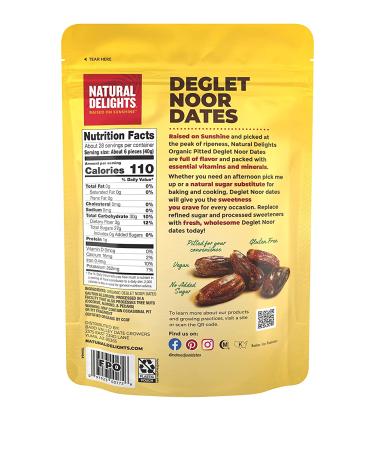 Organic Deglet Noor Dates - USDA Certified, Non-GMO, Fiber-Rich & Naturally Sweet - 40 oz - Buy Online on SooperMarket.com