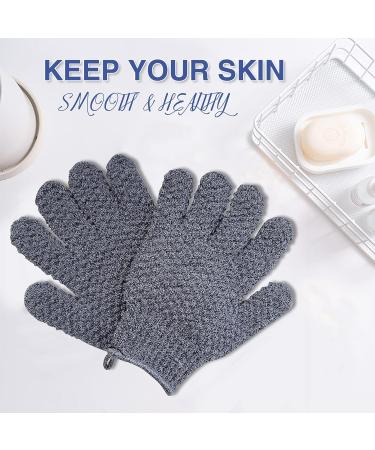 Yiclick Heavy Exfoliating Gloves (2 Pairs) - Body Scrubber for Bath Shower Exfoliation - Dead Skin Remover Loofah Mitt - Men Women - 4 Pcs - Buy Online on SooperMarket.com