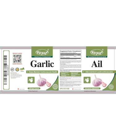 VORST Hyaluronic Acid with Vitamin C 60 Capsules & Garlic 180 Vegan Capsules (Combo Bundle 2 Bottles) - Buy Online on SooperMarket.com