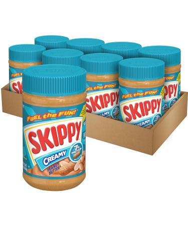 SKIPPY Creamy Peanut Butter, 16.3 Ounce (Pack of 8) peanut butter 16.3 Ounce (Pack of 8)
