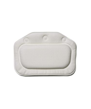Croydex White Soft Cushioned Bath Pillow with Suction Cups