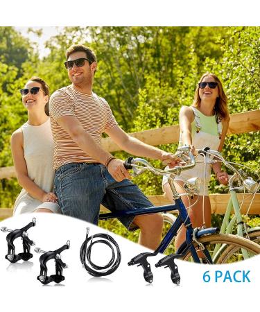 Riakrum 6-Piece Road Bike Brake Calipers Set with Aluminum Levers and Cables - Buy Online on SooperMarket.com