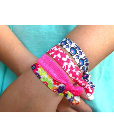 Syleia Hand-Knotted Hair Ties Set - 100 Pieces for All Hair Types | No Crease, Printed & Solid Colors - Buy Online on SooperMarket.com