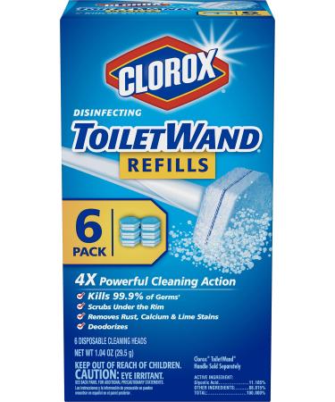 Clorox ToiletWand Disinfecting Refills, Disposable Wand Heads - 6 Count (Package May Vary) 6 Count (Pack of 1)