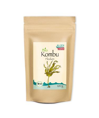 Algae shop Bio Kombu Flakes - 100 G |edible algae |Basis for Dashi |Algae from the Atlantic |Raw food |Vegan Flakes 100 g (1 Pack)