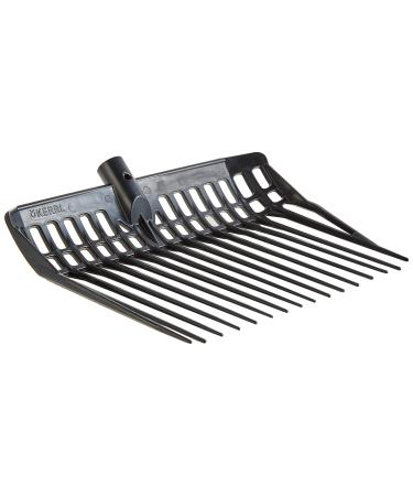Kerbl dung fork ecoFOFOF color black without stem l x W 28 x 30 cm with 16 tines made of almost unbreakable plastic hay fork 326052